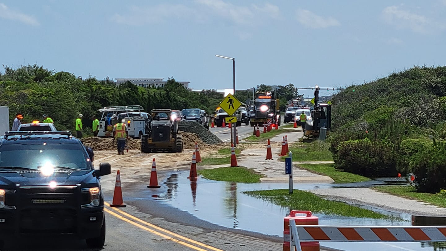 UPDATED: N.C. 12 reopens in Southern Shores 12 hours after water main break