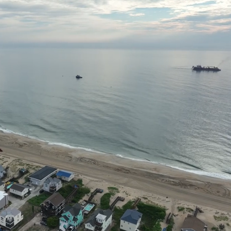 South Nags Head beach renourishment completed, equipment removal underway