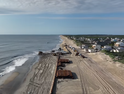 Southern two miles of beach nourishment complete off Nags Head
