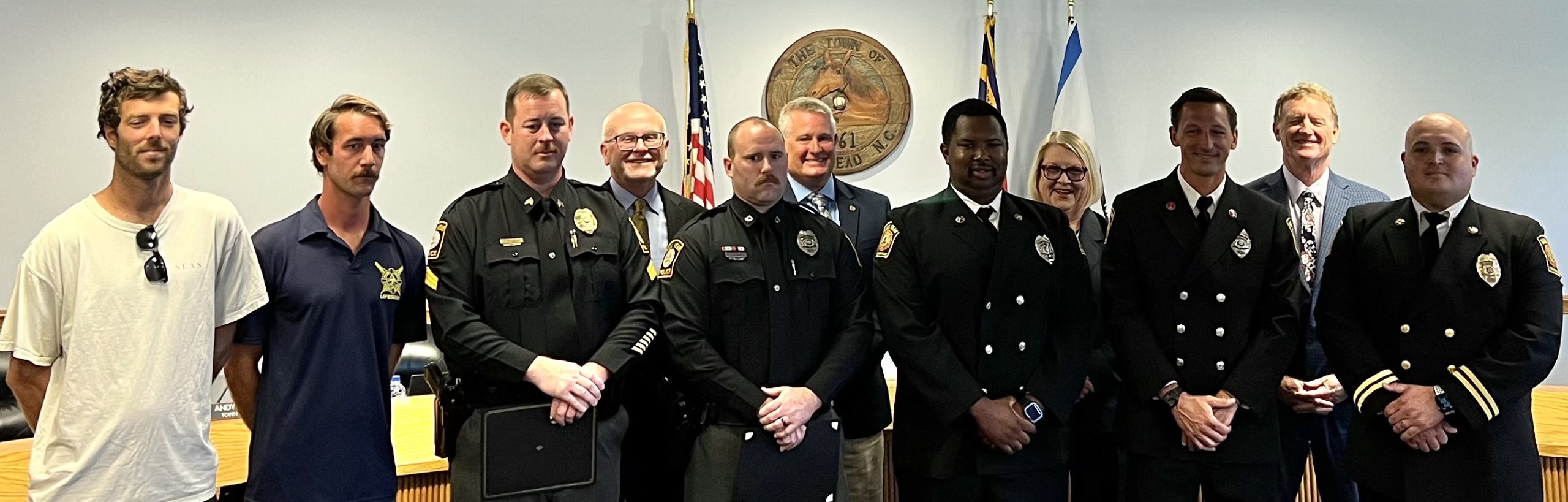 Seven Nags Head first responders honored for saving life of two-year-old child