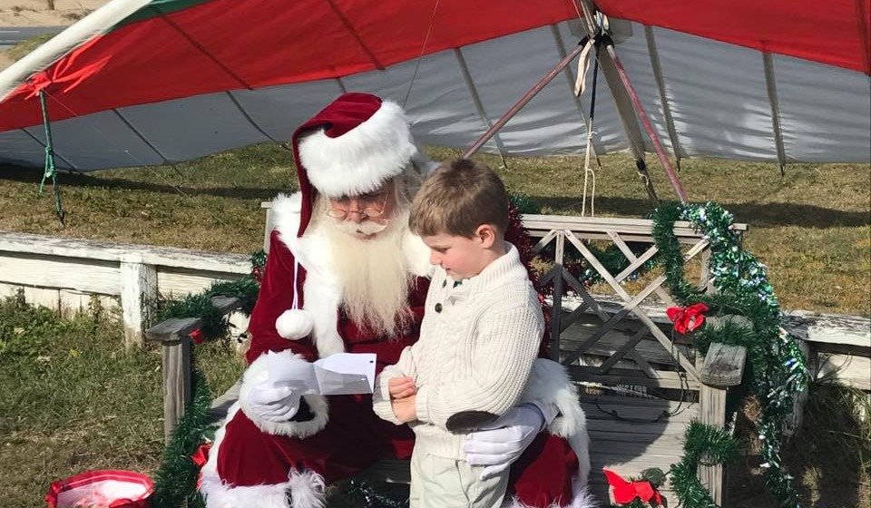 31st annual Kites with Lights and Hangin’ with Santa over Thanksgiving weekend in Nags Head