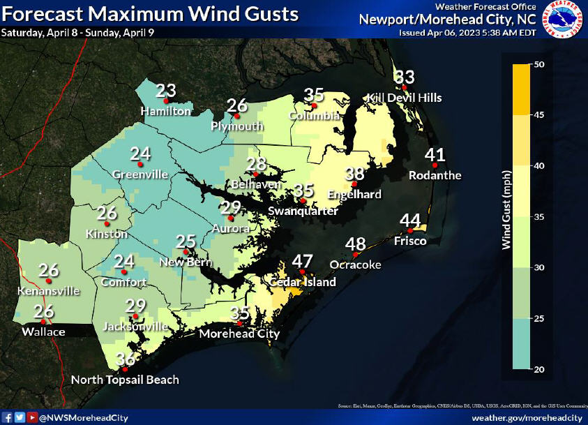 Strong winds, possible coastal flooding may impact the Outer Banks on Easter weekend