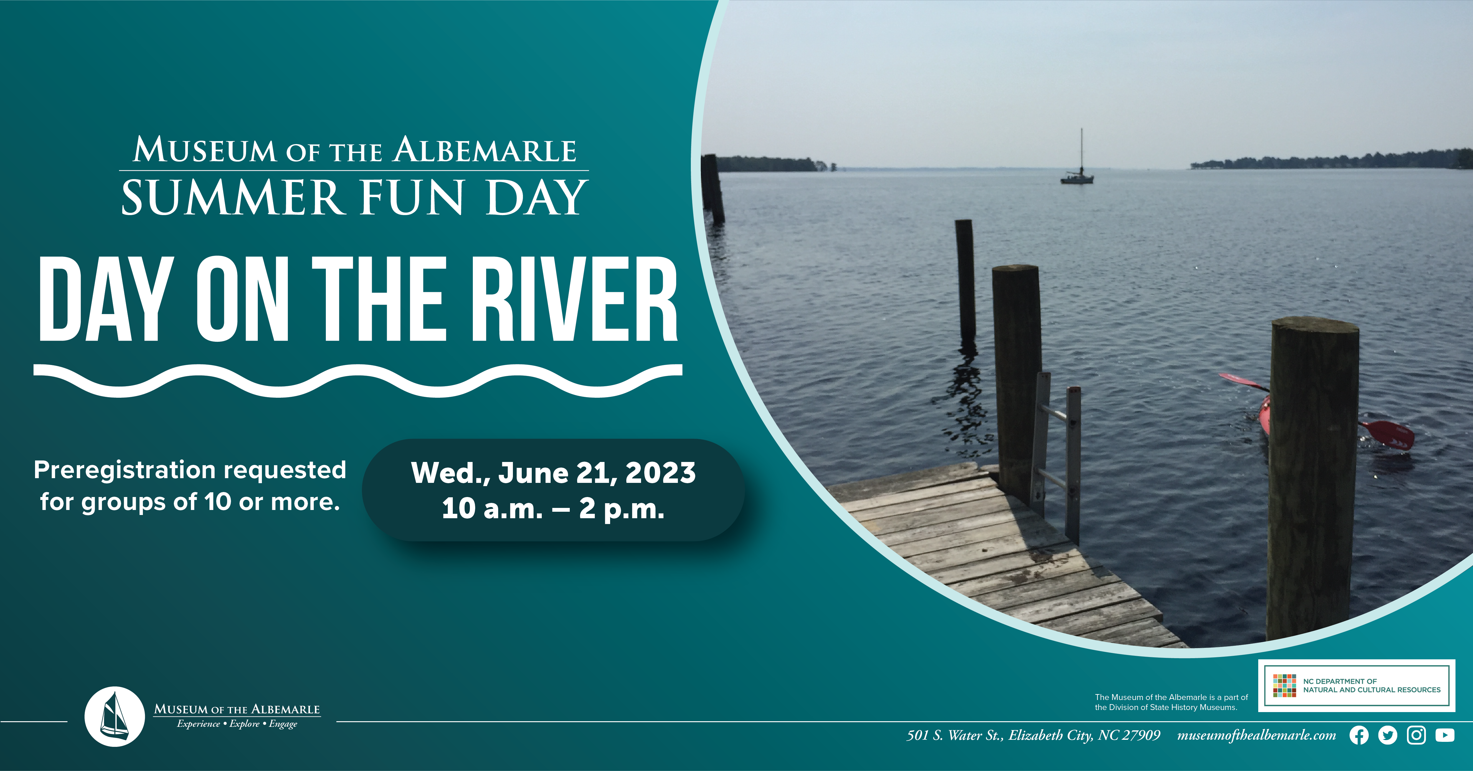 Museum of the Albemarle’s Summer Fun Day: Day on the River set for June 21