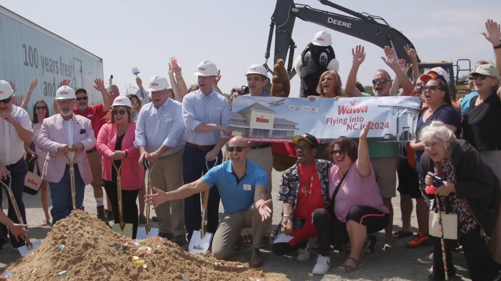 VIDEO: Groundbreaking of first Wawa in North Carolina on Outer Banks; plans for 35 stores across eastern N.C.