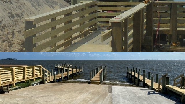 Renovations of Corolla Village beach access ramp, Sound Park docks completed