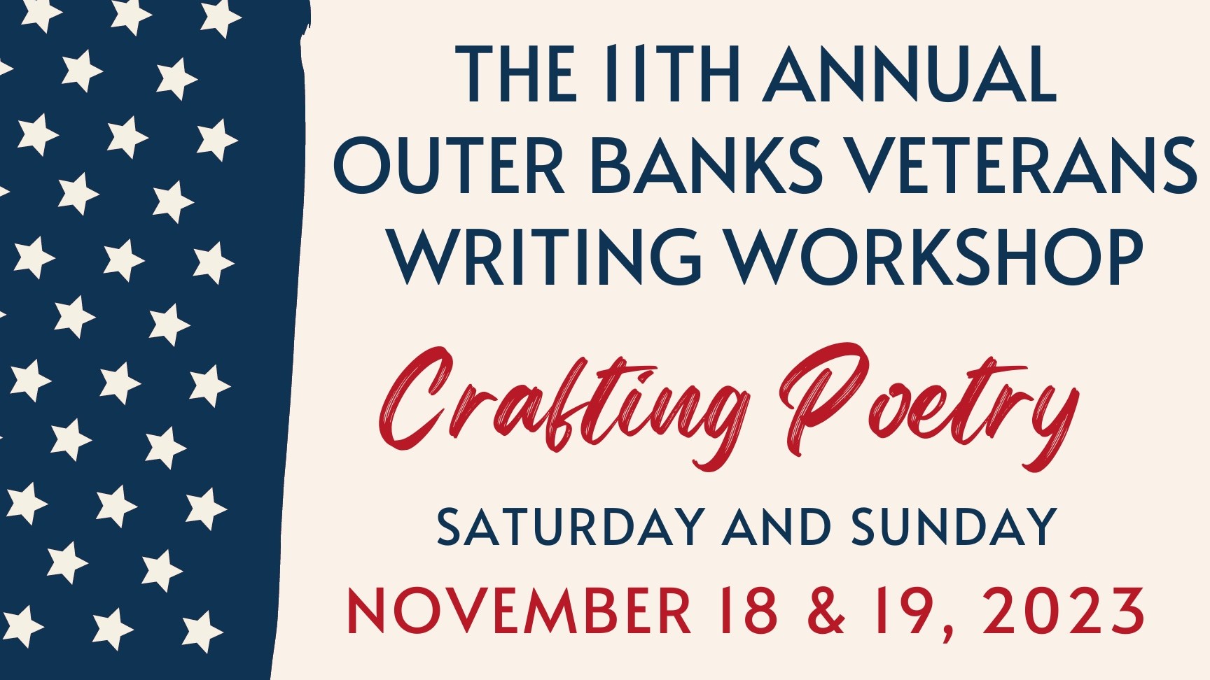 Registration now open for 11th annual Outer Banks Veterans Writing Workshop