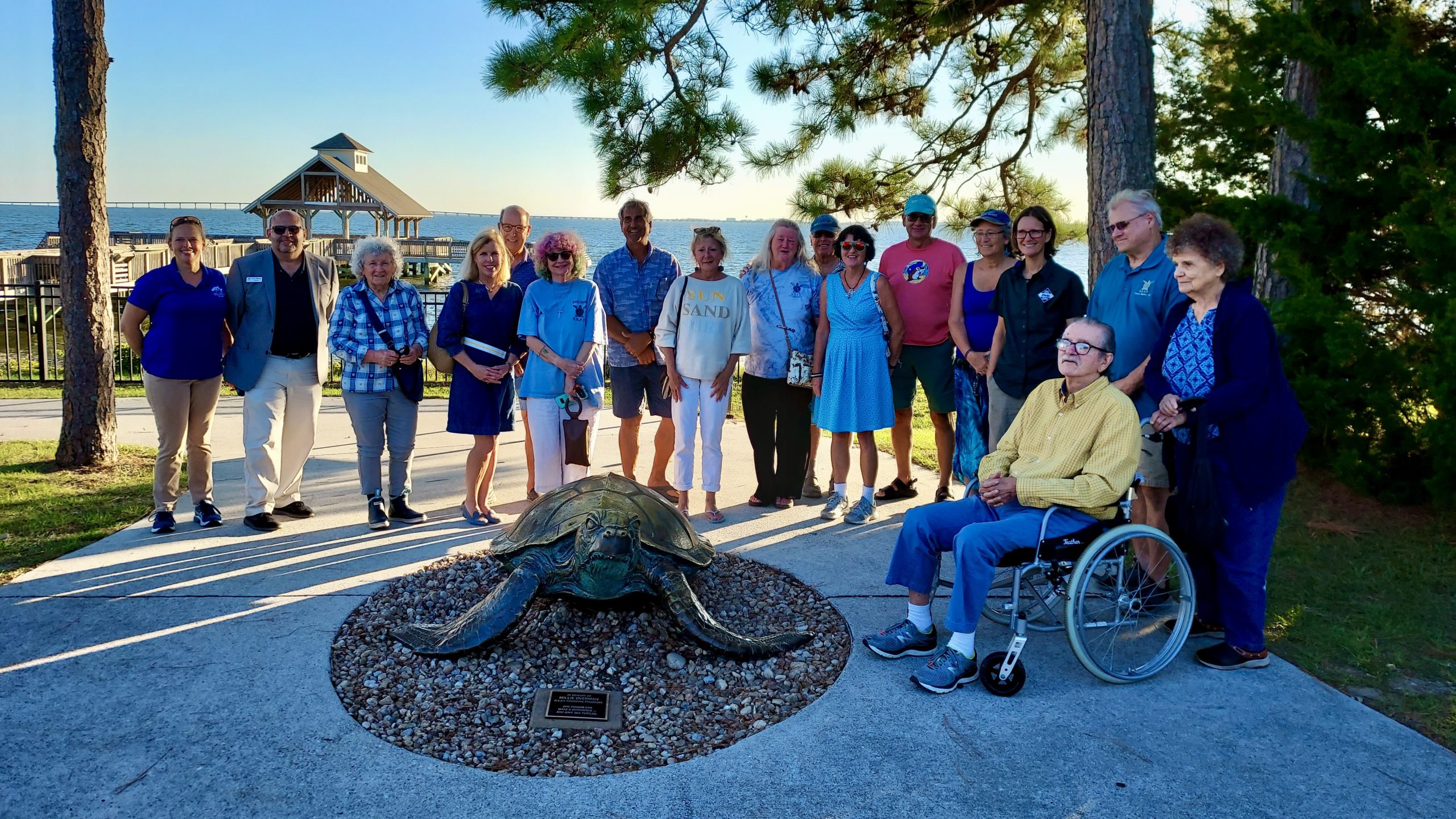 Memorial to Network for Endangered Sea Turtles matriarch Millie Overman dedicated at N.C. Aquarium on Roanoke Island
